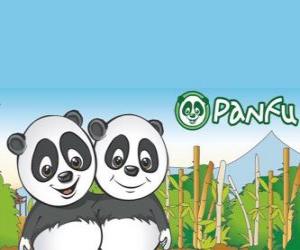 Puzzle Panfu κόσμο panda